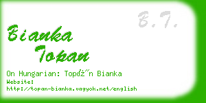 bianka topan business card